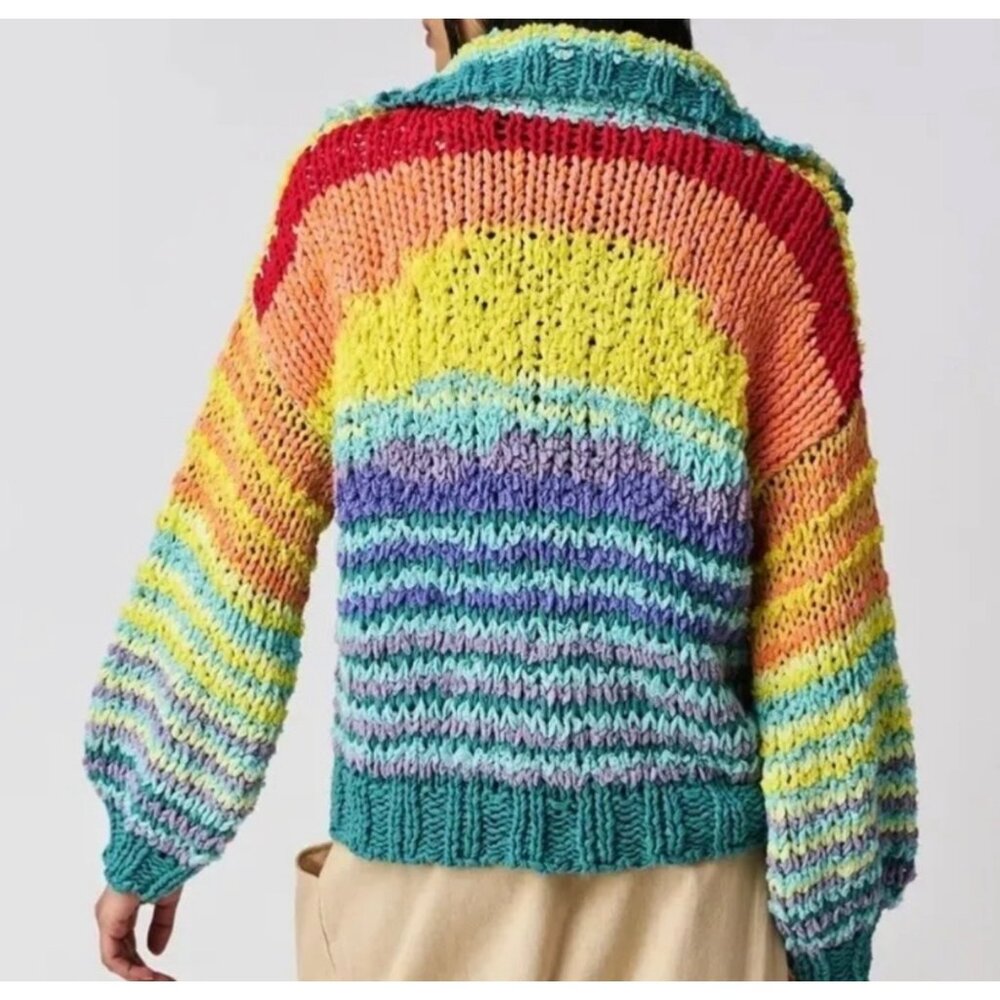 Free People Rainbow Beach Market Cardi NWT Small - Picture 2 of 10